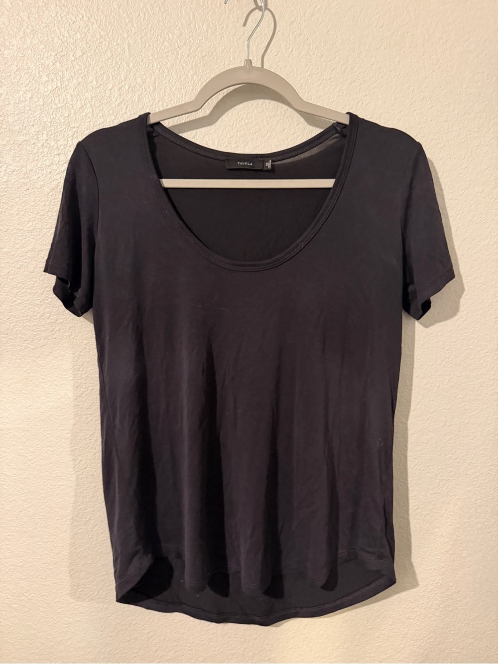Talula Black Scoop Neck Short Sleeve Tee